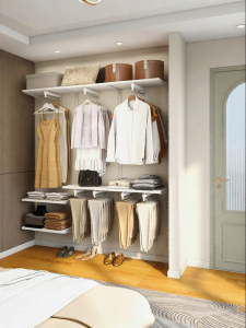Thin Compact Slide-in Closet Shelving Unit Customizable
