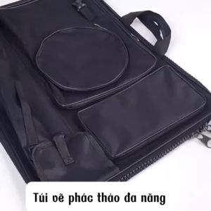 Balo mềm vẽ tranh nghệ thuật túi vẽ vải chống thấm dày màu đen túi phác thảo túi lưu trữ giá vẽ bảng phác thảo 8k/4k