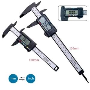 Electronic Digital Caliper 150mm 100mm Carbon Fiber Dial Vernier Caliper Gauge Micrometer Measuring Tool Digital Ruler