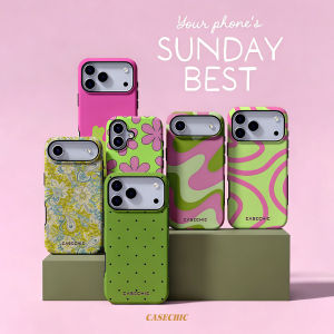 Potdemiel | Lime Navy Dots For 2 in 1 Flower Case For iPhone 17 16 15 14 13 Pro Max Luxury Phone Cover CaseChic