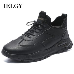 IELGY Mens Shoes Summer New Leather Waterproof Sneakers