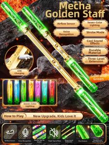 BABYSHOME | Telescopic Mecha Golden Cudgel Childrens Toy