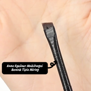 ALOBEAUTY - Kuas Eyeliner Multifungsi Bentuk Tipis Miring Slanted Eyeliner Eyebrow Brush Kuas Eyebrow Cream