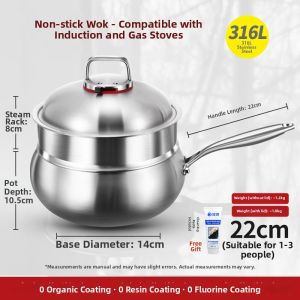 RONGCHUAN | Non-stick Large Deep Frying Pan For Induction Cooker