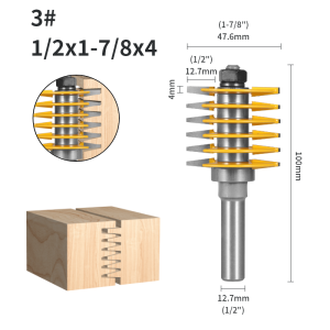 Dao Phay Gỗ Khớp Ngón Tay 2 Răng 47MM Có Thể Điều Chỉnh Hợp Kim Tungsten Cobalt Đường Kính 1-7/8