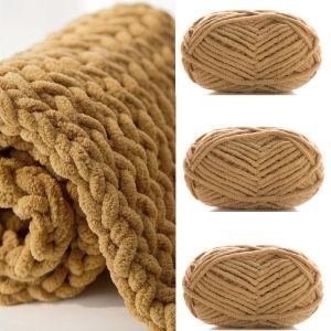 50กรัม/ลูก * 3ลูก = 150กรัม DIY ถักไหมพรมเส้นผ้าขนสัตว์หมวกเด็กความหนานุ่ม