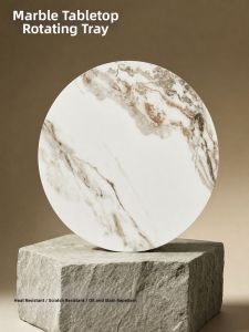 Marble Rotating Dining Table Large Round Surface