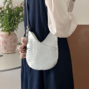 Seeu Homemade Original Minimalist Woven Shoulder Bag Female 2024 New Bags Fashion Underarm Bag Small Messenger Bag