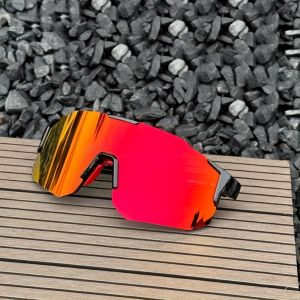 Mens Fashion Large Frame Glasses Integrated Design Bright Yellow Orange Lens and Black Frame Suitable for Daily Wear