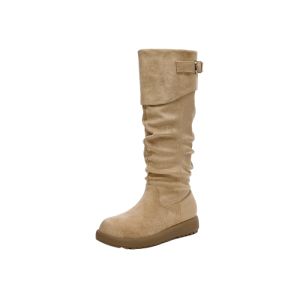 Josiny | Retro Warm-lined Long Boots Flat
