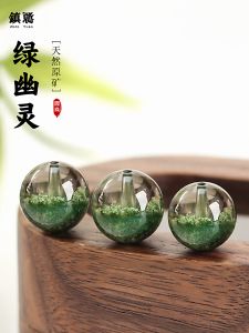 Green Ghost round Beads Crystal Single Circle Bracelet for Men And Women Hollow Mountain Treasure Basin Fashion Jewelry