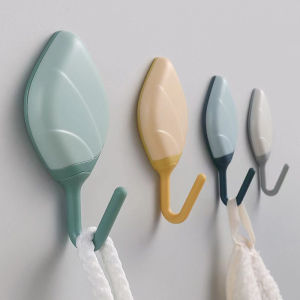 4 sets of non perforated leaf hooks with no marks kitchen and bathroom adhesive hooks