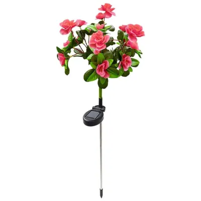 New LED Waterproof Solar Azalea Flowers Lights Outdoor Landscape Light for Lawn Patio Garden Path Decorative Lighting Lamp