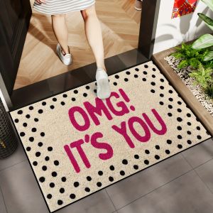 VIKAMA Fun Alphabet Doormat – Washable Non-Slip Entryway Mat for Hallways Bedroom Entrances and Bedside Rugs – Home Decor