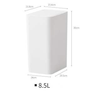 Trash Can Garbage Can Kitchen Bathroom Press Type with Cover Trash Can Toilet Paper Basket Trash Can