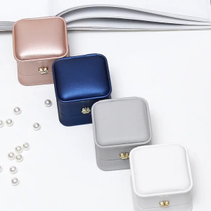 【Y2E2noa】High Quality Square Wedding PU Earrings Ring Box Amazing Engagement Party Earring Jewelry Display Gift Case