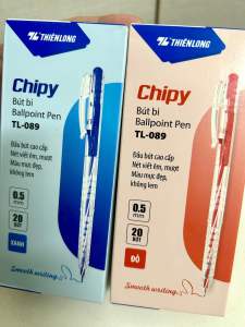 Combo 6/10/20 Bút bi Thiên Long TL-089 mực xanh/đỏ ngòi 0.5mm nét viết đều dành cho học sinh văn phòng