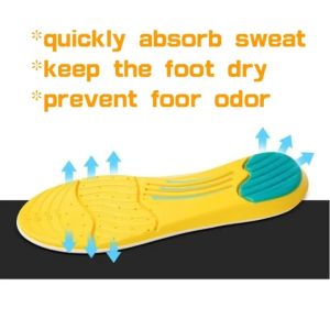 DIDI 1 Pair Memory Foam Sports Insoles with Velvet Surfaces Thick Absorption Casual & Running Insoles for Men Women