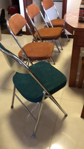 ⭐NEW⭐Vintage folding chair INS backrest dining chair college student home dormitory bedroom computer