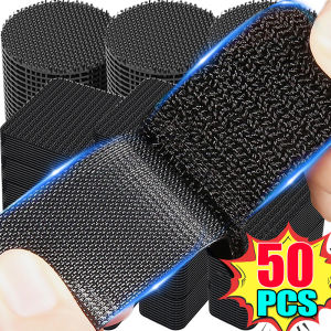 50PCS Carpet Fixing Stickers Double Faced High Adhesive Car Carpet Fixed Patches Home Floor Foot Mats Anti Skid Grip Tapes