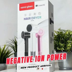 Samu Giken Pengering Rambut Pantas dengan Ion Negatif | Hair Dryer with High Speed and Negative Ion Model: HD160