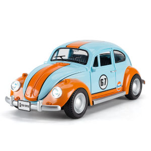 1:18 Scale Volkswagen Beetle Alloy Car Model Diecast Car Sound Light Car Lovers Collection Kids Birthday Gift Metal Boys Toys