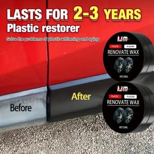 Universal Rubber Refresh Wax - Long-lasting Black Coat Repair Leather Repair Polish Hydrophobic Car Detail Care