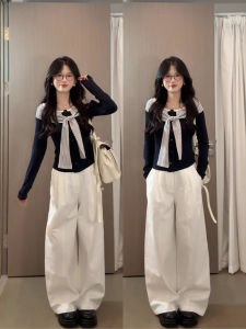 XUECAIQI | Plaid Stripe Korean Style College Outfit
