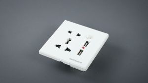 Stop Kontak UK EU US +2 USB Port Dinding Tembok Colokan Socket LC-19