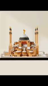 MINGER Hagia Sophia Grand Mosque Istanbul Turkey 1438pcs Masjid Architecture Building Blocks Toys Block Toy M77147