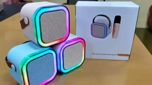Loa Bluetooth K12 Âm Thanh Cực Hay Có Mic Karaoke Dùng Tại Nhà Lớp Học Dã Ngoại Có Đèn Led Thiết Kế Cực Xinh