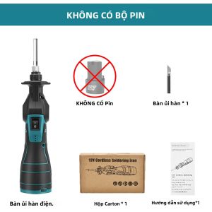 30W Điện Mỏ Hàn Làm Nóng Nhanh Có Thể Điều Chỉnh Nhiệt Độ Hợp Kim Mỏ Hàn Cho Makita 12V Thiếc Hàn Điện Máy Hàn