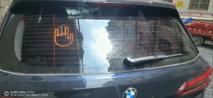 Car Finger Light With Remote LED Car Lighting Gesture LED With Remote Car Back Window Sign Sticker Panel Light Glowgesture Funny Middle Finger Sign Light For Car Truck Car Gadgets Road Rage - Foto 8