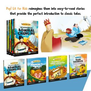 WS E - Popular! Lit for Kids (Full Set 3) (4 Books) - Age 6-12+ Children Educational Classic Story Book Pop! Lit for Kid Simple Stories