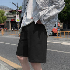 Quần Short Thể Thao Thường Ngày Màu Đen Cho Nam Mùa Hè Phong Cách Hàn Quốc Quần Năm Điểm Cạp Vừa Quần Dài Vừa Phải Hợp Thời Trang