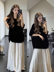XUECAIQI | Design Elegant Light Maturity Off-shoulder Top Skirt Set