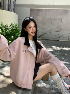 Pink Minimalist Unique Korean Style Coat