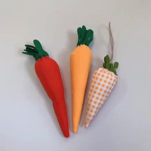 3pcs/lot Nov Woven Easter Carrots Ornaments for Easter Home Decor DIY Easter Party Decorations Kids DIY Crafts Gifts Supplies