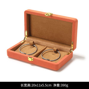 Jinduo Jewellery Box Luxury Microfiber Ring Necklace Pendant with Metal Lock Stud Earrings Hand Jewelry Storage Box