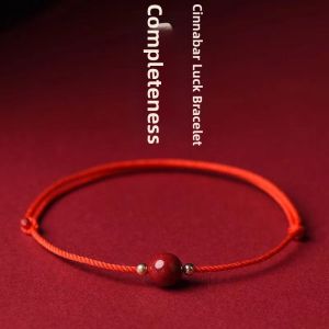Good Luck Vermilion Beads Red String Bracelet Womens Zodiac Year Peaceful Simple Design Trendy Student Fashion Jewelry