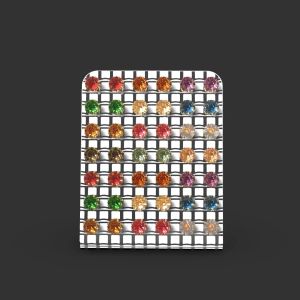 EARRINGS EARRING EAR STUD STUDS JEWELRY JEWELLERY HOLDER STORAGE ORGANIZER MINI SMALL RACK CASE SHOWCASE DISPLAY STAND CLEAR ACRYLIC 42 HOLES TEMPAT PENYIMPANAN RAK PAJANGAN ANTING PERHIASAN AKRILIK BENING TRANSPARAN MOTIF PATTERN FREESTYLE GEOMETRIC-07