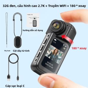 NIOYE | Camera Hành Động Nhỏ Chống Rung HD cho Vlog Ngoài Trời Đeo Ngực Xe Máy