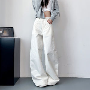 High Waist Wide Leg Pants Women Loose Fit Casual Trousers Spring 2025 plus Size Fashionable Drapey Straight Cut Suit