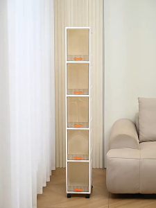 Next Day L20CM 3-5 Layers Slim Flip-Front Storage Cabinet Movable Kitchen Storage Shelf Rack Organiser