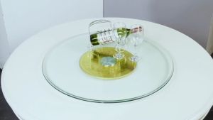 ทำงานกระจกหนา 50-150 ซม. แผ่นโต๊ะ พร้อม ที่วางแก้วหมุนได้รอบ 7.7 มม. - ประเภท: แผ่นโต๊ะทำงานกระจกหนา