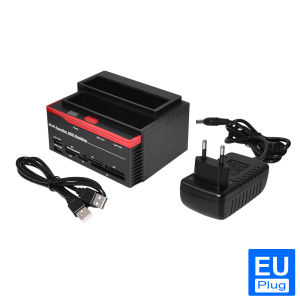 DeepFox 2.5/3.5" SATA IDE HDD Docking Station Clone HDD Enclosure USB 2 Ports USB 2.0 Type C Hub MS/M2/XD/CF/SD/TF Card Reader