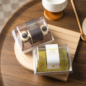 Transparent Cotton Quilt Roll Cake Cutting Block Packaging Box Long Rectangle Towel Baking Popular Internet Packaging Box