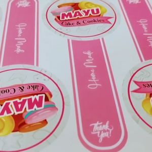 STIKER SEGEL MAKANAN TOPLES & BOTOL KEMASAN MURAH