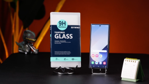 IBYWIND Tempered Glass for Samsung Galaxy Z Fold7 5G with 2 Pcs Tempered Glass1 Pc Camera Lens Protector1 Pc Backing Carbon Fiber Film [Fingerprint Reader Easy to install]