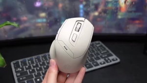 Zeus X INPHIC DR6 Bluetooth Mouse Rechargeable 2.4G+Bluetooth 5.0/4.0 Tri-Modes 2400dpi Wireless Mouse Mute Ergonomic Mouse for iPad Laptop Desktop Mac